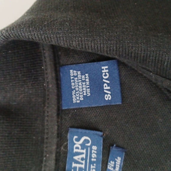 ✨3/$25✨Chaps Men's Black Polo - S - Picture 8 of 8